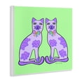 thumbnail image 3 of Stupell Industries Purple Cats on Green Animals Painting Unframed Art Print Wall Art, 12 x 12, 3 of 7