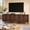 dark walnut 3pcs, variant on LEFHDA 31.5" Fluted Sideboard Buffet Cabinet with 2 Doors & Adjustable Shelves, Mid-Century Modern Wood Storage Cabinet with Arched Profile for Dining Room, Kitchen, Living Room, Hallway