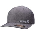 thumbnail image 2 of Hurley Men's Caps - Flexfit Curve Bill Baseball Cap - Summer Hats for Men (S-XL), Size Small-Medium, Light Grey, 2 of 8