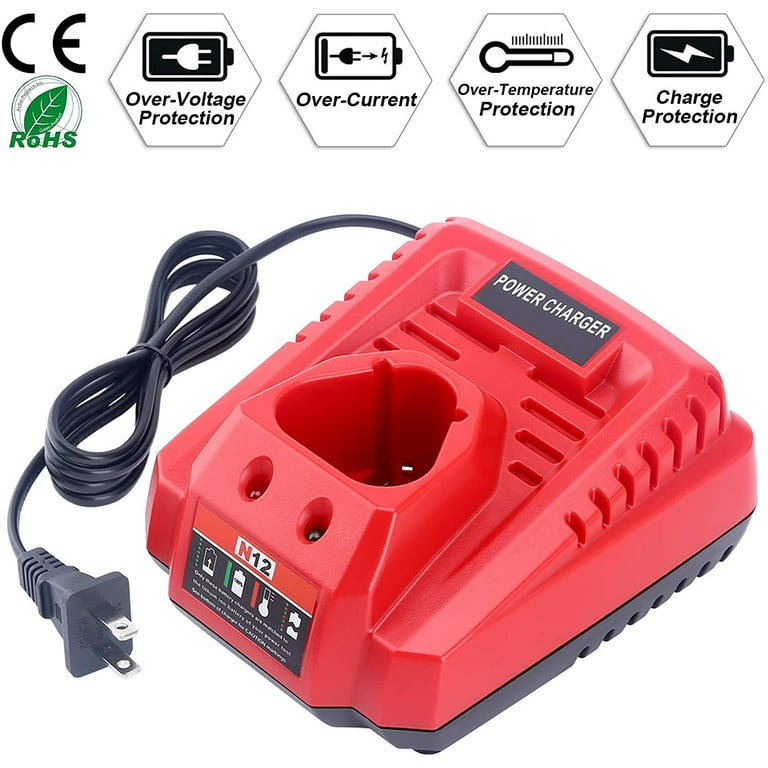 New for Milwaukee M12 12V Lithium-Ion Charger with Indicator Light 