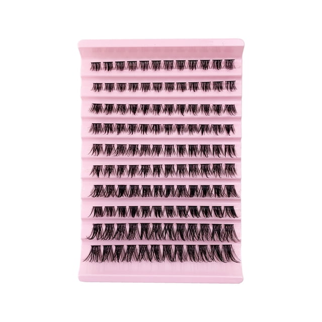 Nvzi 3 cajas de extensiones de pestañas postizas, extensiones de pestañas DIY, aspecto natural artificial reutilizable para pestañas postizas en grupo, pestañas postizas con rizo en C (D07)