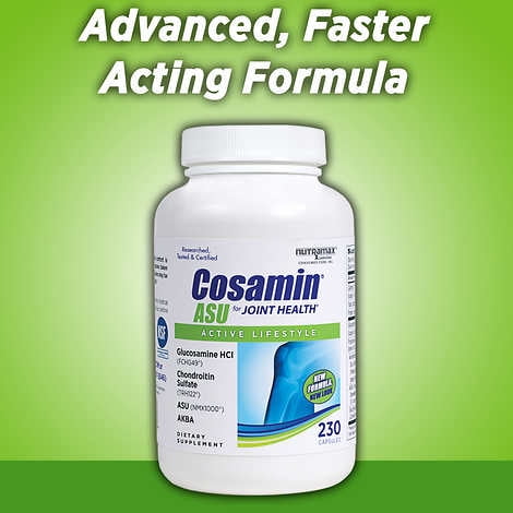 Nutramax Cosamin ASU Joint Health Supplement with Glucosamine, Chondroitin & ASU for Men’s & Women's Joint Health, 230 Capsules