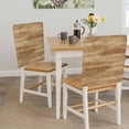 thumbnail image 5 of Retro Brown Wood Grain Dining Chair Back Cover Only, Rustic Board Texture Country Style Set of 8 Chair Back Covers, Removable Washable for Dining Room, Banquet & Holiday Decoration, 5 of 9