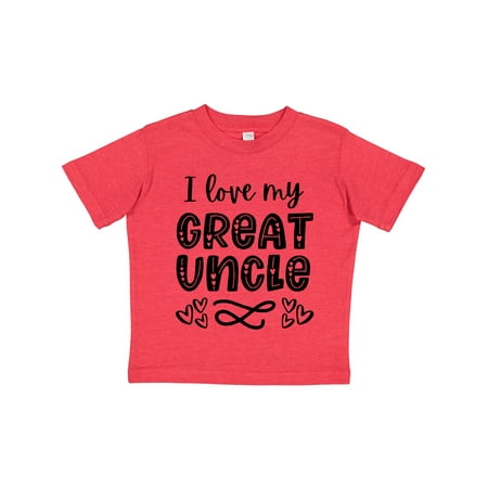

Inktastic I Love My Great Uncle with Hearts Gift Toddler Boy or Toddler Girl T-Shirt