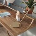 thumbnail image 6 of Home Office Desks, Writing Desk with metal Frame, Brown finish, Brown Office Desks,Engineered Wood Computer Desks, Furniture Office Desks & Work Surfaces, 6 of 10