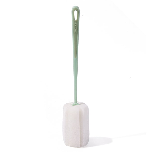 3PCS cleaning brush Sponge plastic long-handle cup and bottle cleaning brush Coffee cup and bottle with soft foam Baby bottle cleaning brush