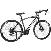 26 Inch Steel Road Bike for Adult Men & Women, 700C Wheel Racing Bikes for Adults Mens & Womens, 21-Speed Internal Gear Hub