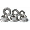 thumbnail image 3 of Stainless Steel Serrated Hex Flange Nuts Locknuts 50 Pcs (M6), 3 of 7