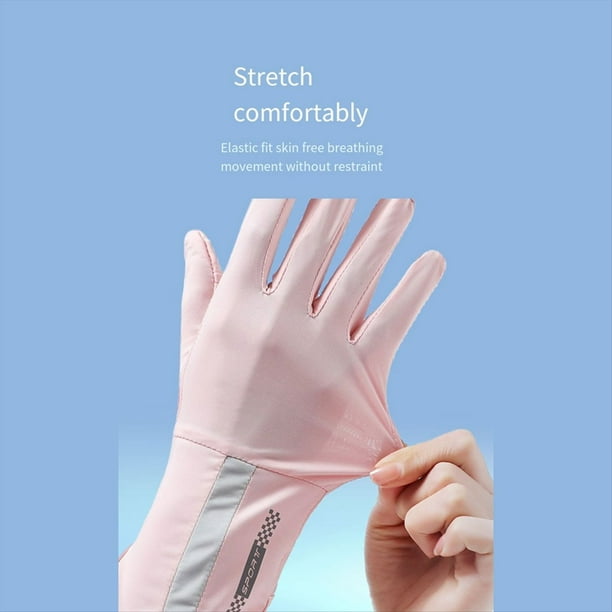 Guantes de Protección UV Guantes de Conducción para Mujer, Guantes UV con Dedos Completos Guantes para Guantes de Protección Solar Negros