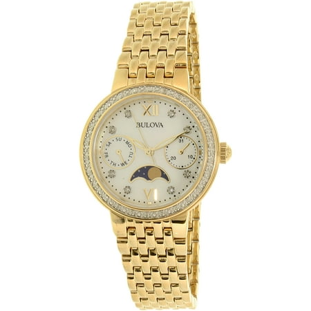 Bulova Women's Diamond 98R224 Gold Stainless-Steel Quartz Watch