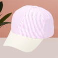 thumbnail image 2 of Striped Baseball Cap for Men Women Cotton Vintage Dad Hats Retro Colorblock Adjustable Sun Hats Unisex Casual Travel Outdoor Sport Headwear Fashion Cap 2026 Running Caps, Pink, 2 of 9