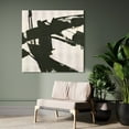 thumbnail image 3 of "Bold Abstraction I" Abstract Black&White Art on Gold Shagreen Wrapped Canvas Wall Art, sized 44"x44", 3 of 10