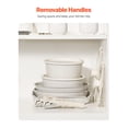 thumbnail image 3 of KFFKFF 17 Piece Pots and Pans Set Nonstick, Detachable Handle Cookware, Space Saving Induction cookware set, Kitchen RV Cooking Sets, with Frying, Sauce, Saute, 3 of 9