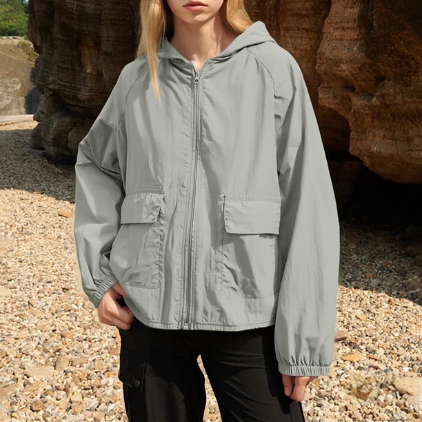 Neewe Women Hoodie Long Sleeve Shirts Sun Protection Summer Quick Dry Hiking Shirts Pullover with Pocket
