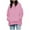 ZA-Pink, variant on Jsaierl Oversized Hoodies for Women Long Sleeve Loose Fit Pullover Top Drop Shoulder Solid Color Basic Hooded Sweatshirts with Kangaroo Pocket