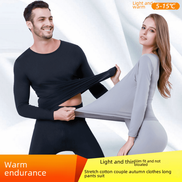 Otoño e invierno Ropa de otoño Pantalones de otoño Traje de hombre Ropa fina de otoño Pantalones de otoño Traje de mujer de talla grande Ropa interior térmica para pareja Traje de otoño