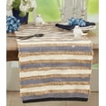 thumbnail image 2 of Fennco Styles Striped Chindi Cotton Jute Table Runner 16" W x 72" L - Blue Handwoven Table Cover for Home, Dining Room, Banquets, Family Gatherings and Special Occasions, 2 of 3