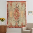 thumbnail image 3 of Red Blue Boho Sheer Curtains 54 Inches Long, Ehtnic Abstract Art Modern Geometric Light Filering Curtains, Breathable Simi Curtain Privacy Drapes for Kitchen Bathroom Nursery Small Window Treatment, 3 of 9