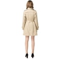 thumbnail image 4 of Nanjun Gabardina De Doble Botonadura Para Mujer (Khaki-14A), 4 of 5