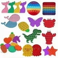 thumbnail image 2 of Pop Fidget Reliver Stress Toys Rainbow Push Bubble Juguetes antiestrés Adultos Niños Simple Hoyuelo Juguete para aliviar el autismo Tan Jianjun unisex, 2 of 2