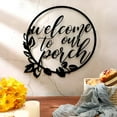 thumbnail image 3 of LAMIRO Home Decor,1pc Welcome to Our Porch Sign Black Wall Decor for Kitchen Farmhouse Home Outdoor Decoration Rustic Home Decor Piece,Room Decor,Wall Decor,Black, 3 of 7