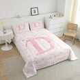 thumbnail image 4 of Erosebridal Initial A-Z Comforter Sets King Size, Initial Letter D Comforters & Duvets, Girly Fairly Decor, Reversible 3pcs, 4 of 7