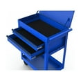 thumbnail image 3 of Hyper Tough 28-Inch Steel Tool Cart with Drawer, 500 lb Load Capacity, Blue Powder-Coated, 3 of 7