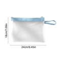 thumbnail image 3 of A5 Frosted Waterproof File Pouch, Clear Frosted A5 TPU Portable Document Bag, Handheld Paper Storage Organizer, Office Supply for Work and Daily Document, 3 of 6