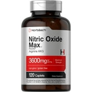 Nitric Oxide Max 3600mg | 120 Caplets | Pre Workout | by Horbaach