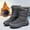Gray, variant on Lilgiuy Snow Boots Women Winter Plus Velvet Warm Short Boots Cotton Shoes Waterproof