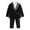 Black, variant on TIREOW Boys Formal Suit 4 Piece Set Long Sleeve Velvet Jacket White Shirt Pants and Bow Tie Set Kids Classic Wedding Performance Outfit