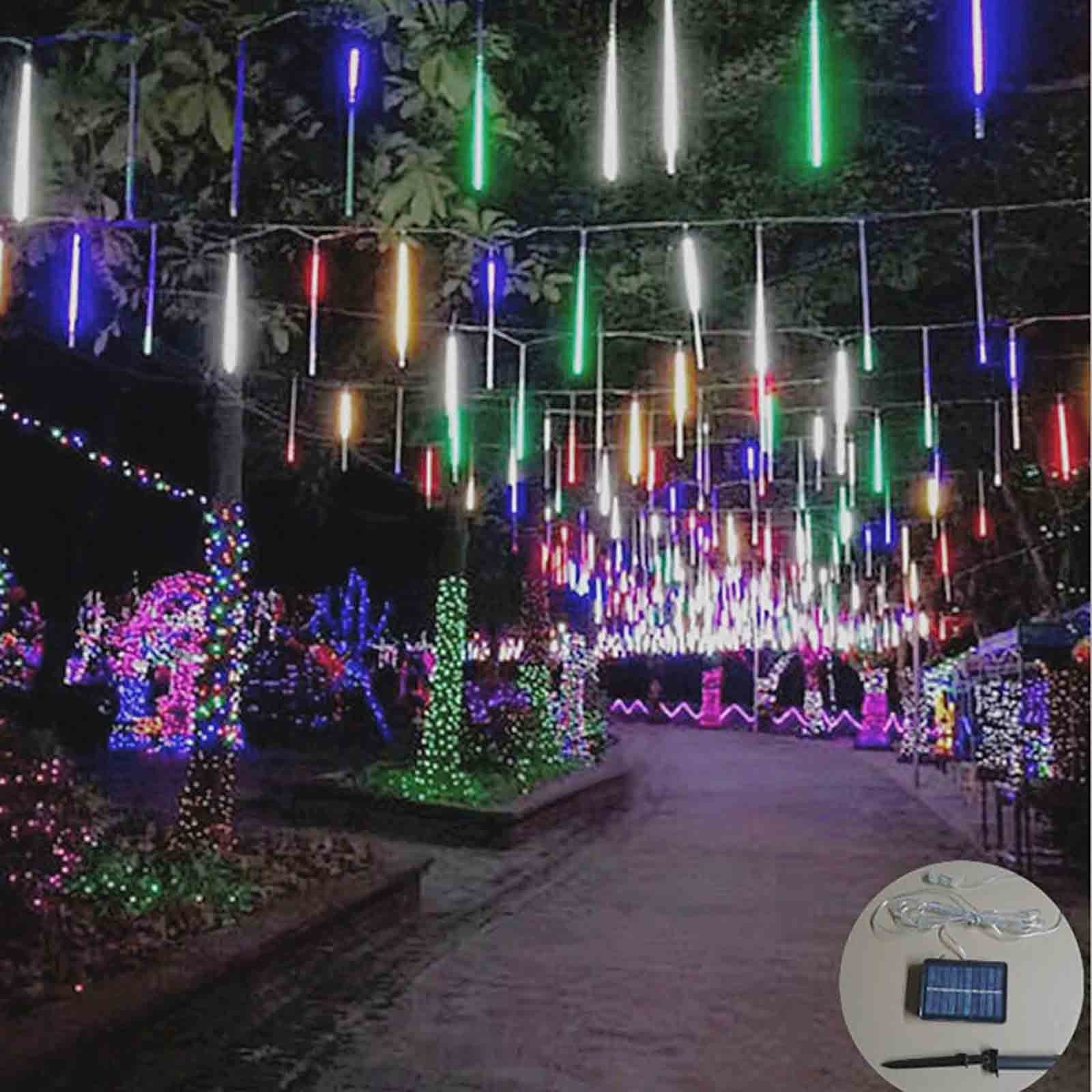 SSZMDLB under $5 4Pcs Solar Lights, Solar Ice Bar Lights, Outdoor Waterproof String Lights for Garden, Yard, Patio, Christmas, Party, 8 Tubes with Colorful LEDs, Easy Installation, Solar Powered