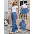 thumbnail image 2 of DARING DIVA Women's Wide Leg Jeans Casual Loose Fit Denim Pants X-Small Blue, 2 of 6