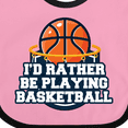 thumbnail image 4 of Inktastic I'd Rather Be Playing Basketball Boys or Girls Baby Bib, 4 of 4