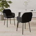 thumbnail image 2 of Sillas de comedor vidaXL de terciopelo negro, 2 unidades, 2 of 8
