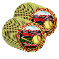 Softball Birthday Party Supplies Large 9" Paper Plates in Bulk 32 Piece