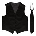 thumbnail image 1 of Chaleco de botón Omega + Corbata a juego - Negro - X-Large Gravity Threads Sombrero, 1 of 1