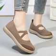 thumbnail image 2 of VeFlora Women's Breathable Mesh -On Walking Shoes, Lightweight Casual Sneakers, Comfortable Flat Footwear for All-Day Wear, Non-, Multi-Color Options(Coffee/38), 2 of 6