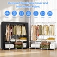 thumbnail image 6 of Catgood 67-Inch Wide Portable Closet Organizers and Storage with 4 Hanging Rods & 8 Shelves, Multi-Functional Wardrobe Clothes Storage for Bedroom, Living Room, Closet, Garage, Dorm, Black, 6 of 13