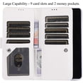thumbnail image 2 of Wallet Case for Samsung Galaxy S20 Ultra,Magnetic Handbag Zipper Pocket PU Leather Flip with 9 Card Slots and Wrist Strap Folio TPU Inner Stand Case for Samsung Galaxy S20 Ultra - Silver, 2 of 14