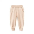 thumbnail image 2 of CPNG Boy's Jogger Pants Solid Color Pull On Jogger Pants Toddler Drawstring Elastic Waist Cotton Casual Sweatpants for Daily School Fall Clothes, 2 of 7