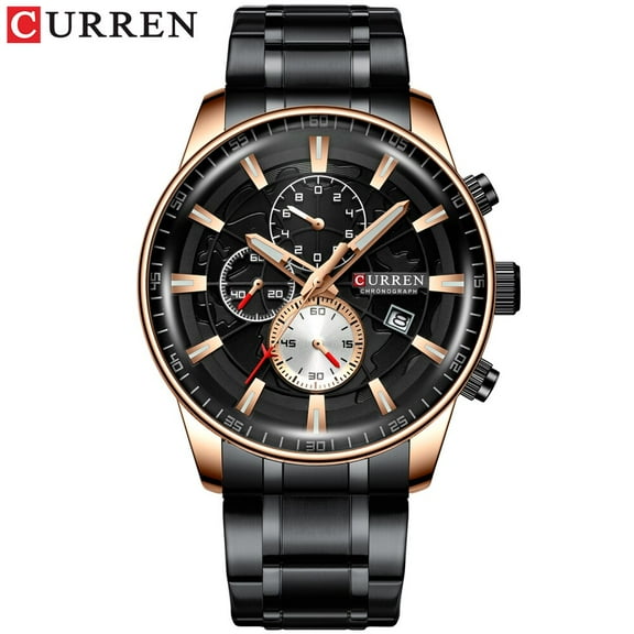 Curren 8362 Steel Belt Calendar Popular Men's Watch Business Waterproof Quartz Watch