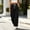 Black wide leg pants for women a1, variant on Cagogo Women's Wide Leg Elastic Waist Trousers with Pockets Casual Solid Loose Long Pants Travel Lounge Work Palazzo Beach Trousers, Wine XL
