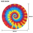 thumbnail image 6 of Colorful Tie Dye Mandala Pattern Round Tablecloth 60"x60",Wrinkle Wipeable Table Cloth for Kitchen Dining Room Picnic Patio Party, 6 of 6