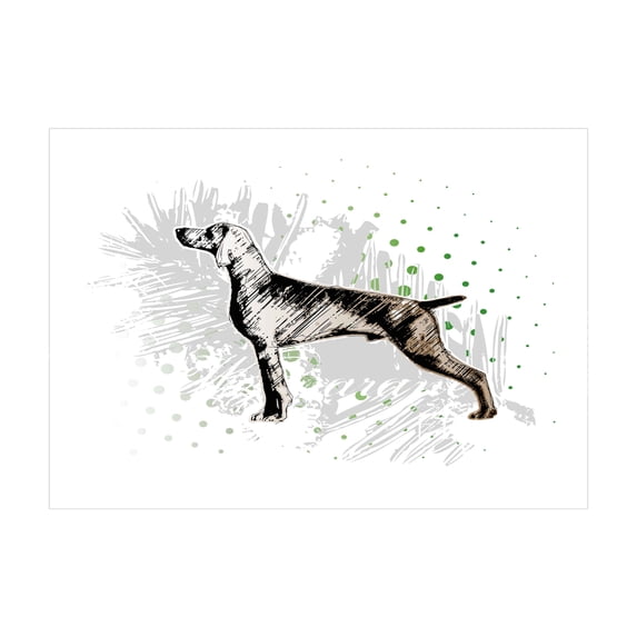 Ambesonne Hunting Jigsaw Puzzle, Dog Sketch Art, Heirloom-Quality Fun Activity for Family Durable Cardboard, 1000 pcs, Black Grey Green