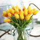 thumbnail image 1 of 30 Pcs Artificial Tulip Flowers Real Touch Tulips Fake Flowers Wedding Bouquet for Home Wedding Decorations (Orange), 1 of 5