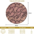 thumbnail image 3 of Paisley and Floral Brown Pattern Round Tablecloth 60"x60", Wrinkle Resistant Wipeable Table Cover for Kitchen Dining Room Picnic Patio and Party, 3 of 6