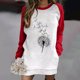 thumbnail image 2 of Mini Vestido de Mujer Con Estampado de Dientes de León de Manga Larga Informal Atractivo Para Mujer Odeerbi  ODB113960, 2 of 5
