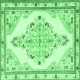thumbnail image 1 of Ahgly Company Indoor Square Medallion Emerald Green Traditional Area Rugs, 8' Square, 1 of 4