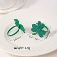 thumbnail image 2 of Napkin Ring St. Patrick's Day Napkin Rings Holder Buckle Napkin Holders Ring Metal Rhinestone Napkin Ring For St. Patrick's Day Wedding Party Table St Patrick' S Day Napkin Ring, 2 of 3